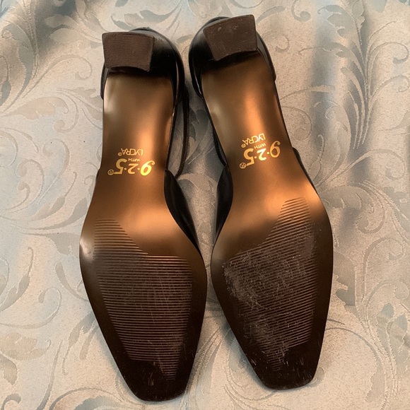 925 Lycra Black Dress Heels - Picture 6 of 7